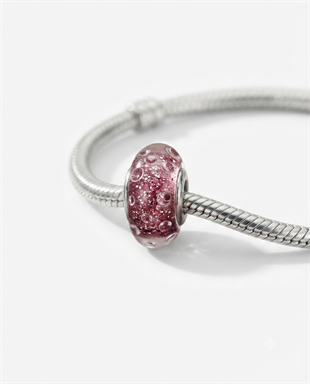 Kadın Bordo Renk Sim  Detay Murono Charm  