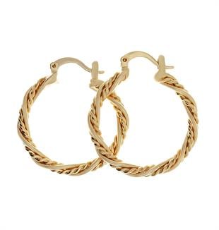 Kadın Burgu Model Gold Renk Halka Çelik Küpe 