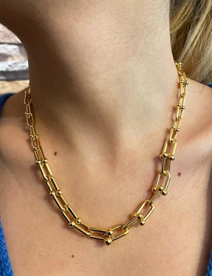 Kadın Çelik Halka Detay Kolye