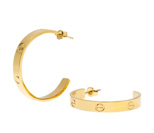 Kadın Çelik Halka Küpe