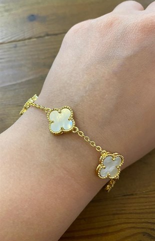 Kadın Çelik Yonca Model Bileklik