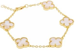 Kadın Çelik Yonca Model Bileklik