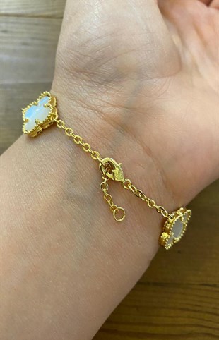 Kadın Çelik Yonca Model Bileklik