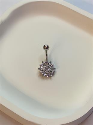 Kadın Çiçek Model Çelik Piercing 
