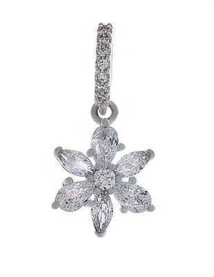 Kadın Çiçek Model Gümüş Charm