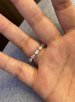 Kadın Damla Model Tam Tur Gümüş Yüzük