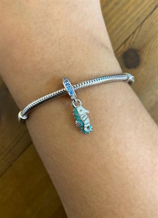 Kadın Deniz Atı Model Gümüş Charm