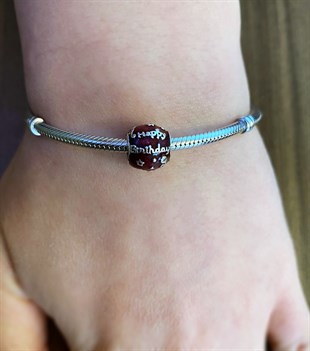 Kadın Doğum Günü Temalı Gümüş Charm