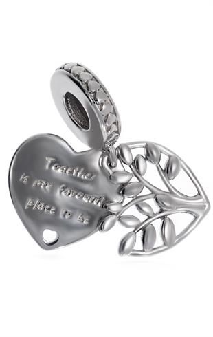 Kadın En Sevdiğim Yerde Birlikte Olmak Yazılı Ağaç Detay Sallantılı Charm