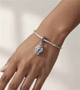 Kadın Firavun Model Gümüş Charm