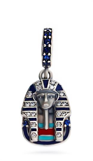 Kadın Firavun Model Gümüş Charm