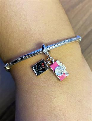 Kadın Fotoğraf  Makinesi Model Gümüş Charm