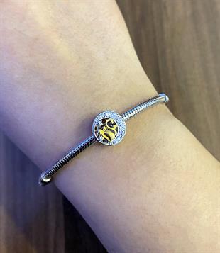 Kadın Gold Kedi Model Gümüş Charm