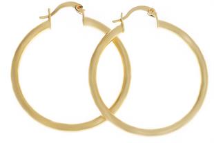 Kadın Gold Renk Halka Model Çelik Küpe 