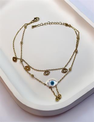 Kadın Göz Detay Çelik Halhal