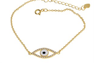 Kadın Göz Detay Gümüş Bileklik