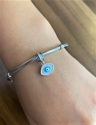 Kadın Göz Model Gümüş Charm