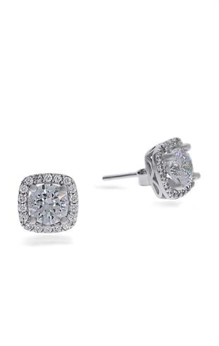 Kadın Gümüş Kare Model Küpe