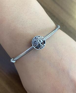 Kadın Hayat Ağacı Model Gümüş Charm