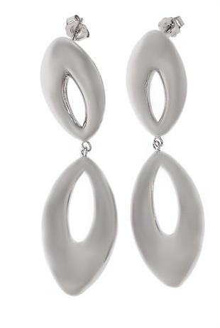 Kadın İkili Tasarım Model Sallantılı Gümüş Küpe