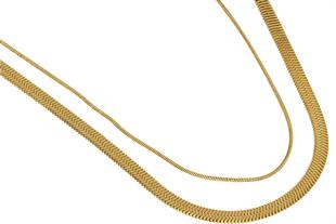 Kadın İtalyan Zincir Model İkili Çelik Kolye 