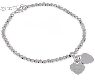 Kadın Kalp Detay Gümüş Bileklik
