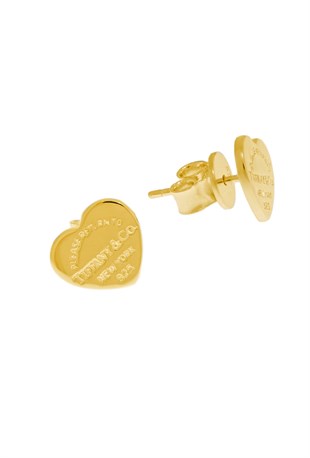 Kadın Kalp Model Gümüş Küpe