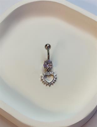 Kadın Kalp Model Tektaş Model Çelik Piercing 
