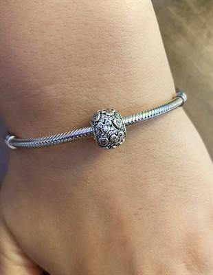 Kadın Kalp ve Mickey Detaylı Gümüş Charm