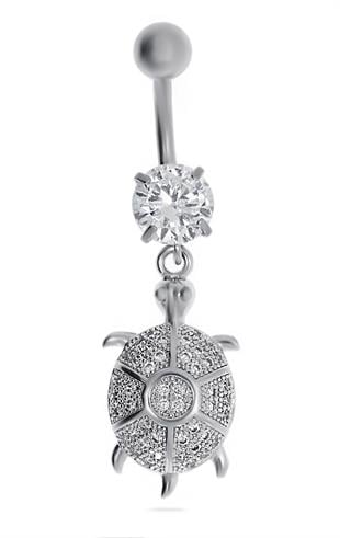 Kadın Kaplumbağa Model Çelik Piercing