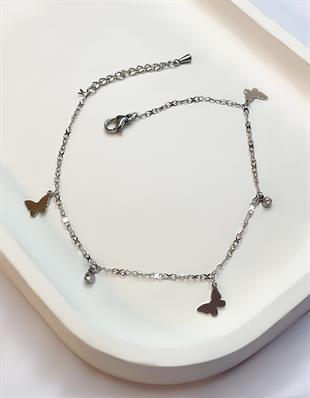 Kadın Kelebekler Model Çelik Halhal