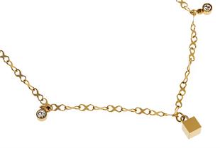 Kadın Küp Detay Minimal Çelik Halhal