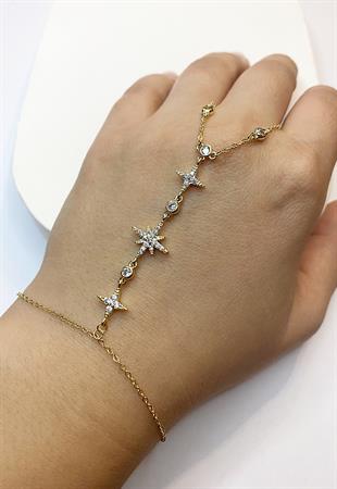 Kadın Kuzey Yıldızı Model Taşlı Çelik Şahmeran