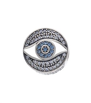 Kadın Mavi Göz Model Gümüş Charm