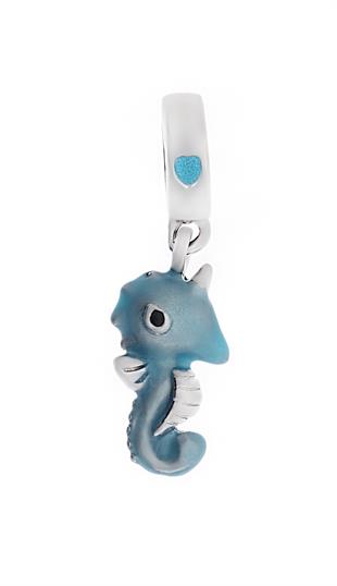 Kadın Mavi Renk Deniz Atı Model Gümüş Charm 