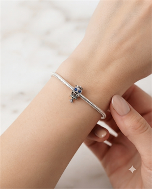 Kadın Mezun Baykuş Model Gümüş Charm