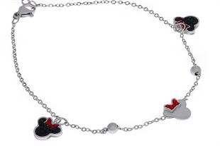 Kadın Mickey Model Çelik Halhal