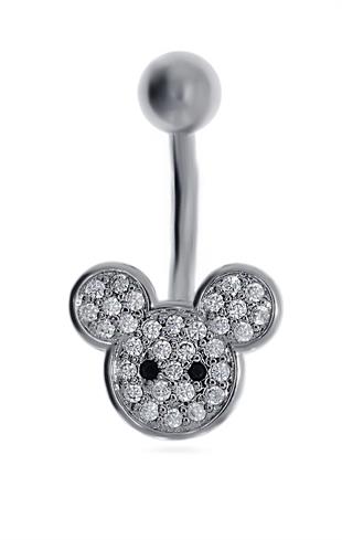 Kadın Mickey Model Çelik Piercing