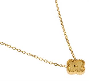 Kadın Minimal Yonca Model Çelik Kolye