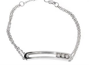 Kadın Modern Hareketli Taşlar Model Çelik Bileklik 