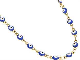 Kadın Nazar Boncuğu Model Çelik Halhal