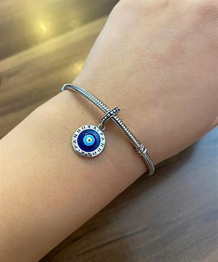 Kadın Nazar Boncuğu Model Gümüş Charm