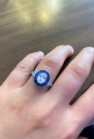 Kadın Nazar Boncuğu Model Gümüş Yüzük