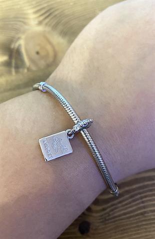 Kadın Passport Temalı Gümüş Charm