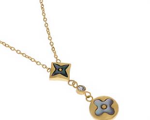 Kadın Sallantılı Çiçek Model Çelik Kolye