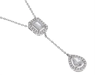 Kadın Sallantılı Gümüş Kolye