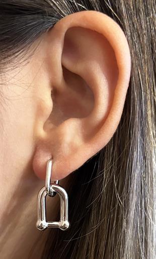 Kadın Sallantılı Model Gümüş Küpe  