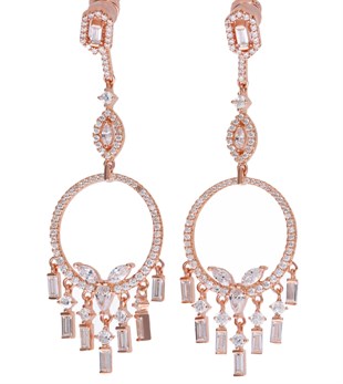 Kadın Sallantılı Şık Gümüş Küpe