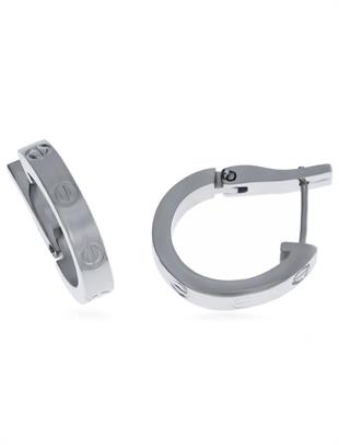 Kadın Sembol Detay Halka Model Çelik Küpe