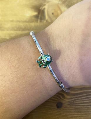 Kadın Sevimli Canavarlar Tek Gözlü Mike Model Gümüş Charm 